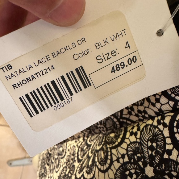 Tibi Black and White Floral Mini Dress - Picture 4 of 11